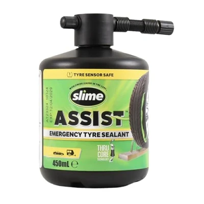 Image de Slime 10188 51 Produit Anti crevaison pour Réparation d’Urgence, Assistance, Véhicules Routiers, Convient aux Camions/SUV, Non Toxique, Écologique