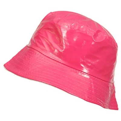 Image de TOUTACOO, Chapeau de Pluie, Bob Pluie Vinyle Imperméable Uni Aspect ciré (12 Rose Fushia)