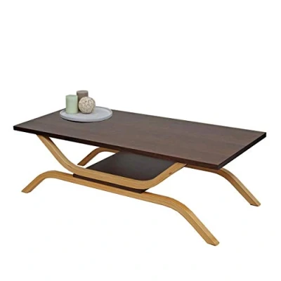 Image de Table basse HWC H38 de salon d&#039;appoint 35x110x48cm Aspect chêne