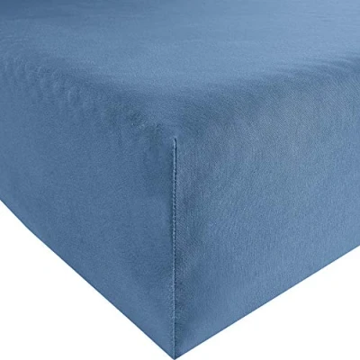 Image de Bassetti Drap Housse uni B1/831 Oltremare en Coton/élasthanne Dimensions : 140 x 200 cm 160 220 9260298