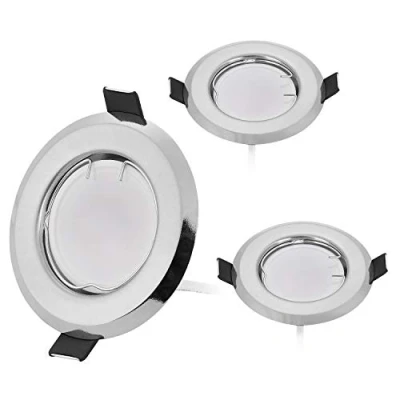 Image de HCFEI Lot de 3 Spot LED encastrable Ultra Plat avec 3x3W Dimmable Ampoule 220V Module, Percage 55mm, Dimmable, Blanc chaud 3000K, 120Angle faisceau