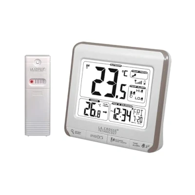Image de La Crosse Technology WS6811 Station de Températures avec Alertes température extérieure Taupe