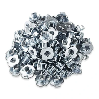 Image de 100 x Écrous à Griffes M8 10 20 mm Douilles visser avec 4 Pointes pour la Fixation de Composants Fabrication