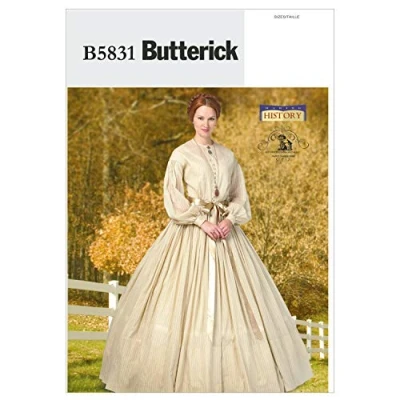 Image de Butterick Patterns B5831 Patrons de Robes pour Femme Blanc Tailles 36 à 44