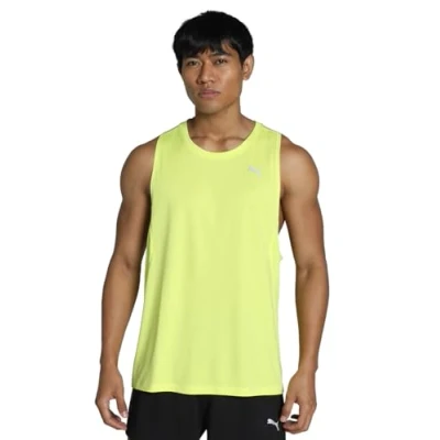 Image de Puma RUN Velocity TANK Débardeur, Homme, Taille: Large, Lemon sherbert