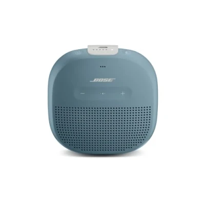 Image de Bose Enceinte Bluetooth SoundLink Micro : Petite Portable étanche avec Microphone, Bleu Ardoise