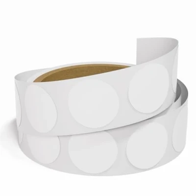 Image de 50 puces NFC Autocollants/NFC Tag Stickers NTAG215 tags programmable pastille 504 Octets Mémoire, Fonctionne avec Tous Les Appareils Compatibles (Blanches/Rond)