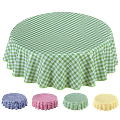 Image de Home Direct Nappe Toile cirée PVC Ronde 140 cm Vert