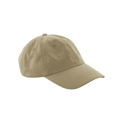 Image de Beechfield® B652N Casquette papa en coton bio 6 panneaux, sable, Taille unique