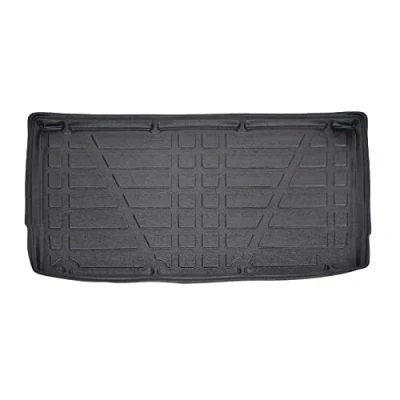 Image de Tapis de Coffre sur Mesure pour Clio 4 Grandtour Beak 2012 2019, Noir, Antidérapant, Bord Haut, Toutes Saisons, Adapté Animaux Compagnie