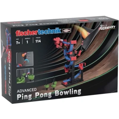 Image de fischertechnik Advanced Ping Pong Bowling 569017 kit de Construction pour Enfants, Jeu quilles avec Entonnoir, à partir 7 Ans