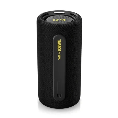Image de LOEWE We Hear Pro, Haut Parleur Bluetooth en coopération avec Kylian Mbappé, Enceinte Bluetooth, 100 W, résistant à l&#039;eau IPX6, Multi Pairing, autonomie de 24h, Recharge Rapide, Noir.