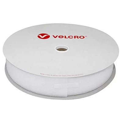 Image de Bobine de Ruban Velcro® à Coudre Blanc 50mm x 25m Boucle (Partie Femelle du Scratch)