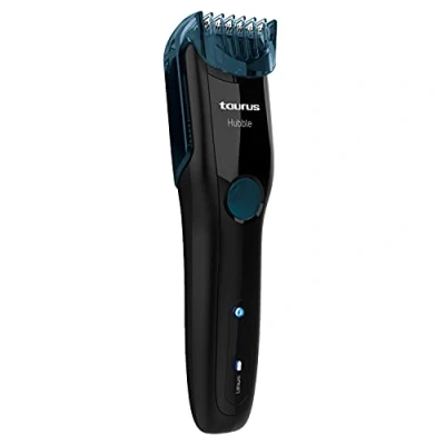 Image de Taurus HUBBLE Tondeuse à Barbe Electrique avec ou Sans Fil Rasoir Utilisation Humide et Sec, Autonomie 90 min, Charge Rapide, Peigne 6 Niveaux, Accessoires Assortis, Ergonomique, Noir