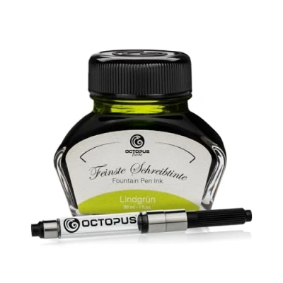 Image de Octopus Fluids Lindgrün encre d&#039;écriture avec convertisseur, de stylo plume, vert 30ml