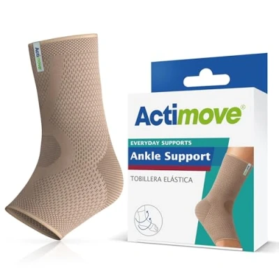 Image de Actimove® EVERYDAY SUPPORTS Chevillère Compression ferme, soutien durable Design hélix Pour une utilisation excessive et des douleurs chroniques de la cheville Beige Taille M