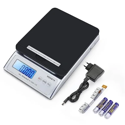 Image de MUNBYN Pèse lettres/Pèse colis Numérique, 30 kg, Avec support Pliable, Précision 1g, Écran LCD Rétroéclairé, Fonction de Tare, Auto arrêt, Balance Postales pour Colis, Lettres, Nourriture