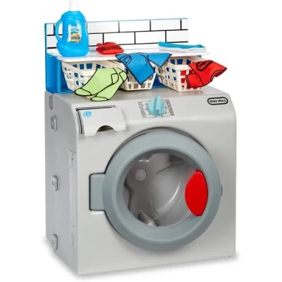Image de Little Tikes Premère Laveuse sécheuse Interactif &amp; réaliste avec sons Appareil ménager de simulation pour enfants