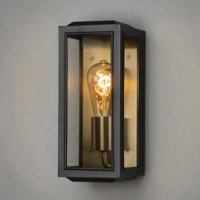 Image de Konstsmide Applique d&#039;extérieur Carpi, noir, largeur 12,5cm