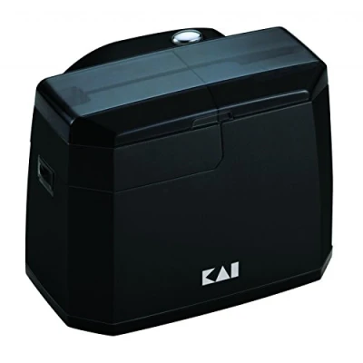 Image de KAI Aiguiseur de Couteaux électrique 15 Angle AP 118S avec unité meulage en céramique, Pieds antidérapants, Dimensions 13,8 x 11,1 10,5 cm INCLUANT Une Polissage