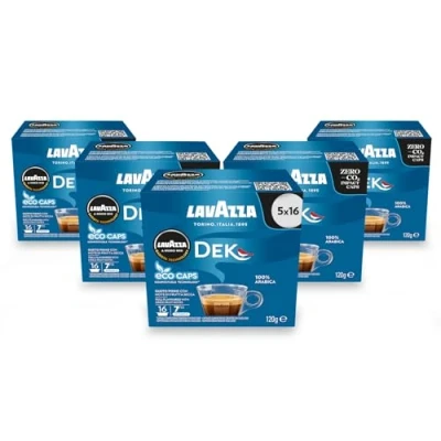 Image de Lavazza A Modo Mio Cremosamente Dek, Lot de 5, 5 x 16 Capsules