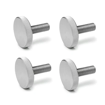 Image de Ganter Normelemente Vis à oreilles plates (forme basse) DIN 653 M4 12 NI 4 pièces Acier inoxydable Filetage : M4x12