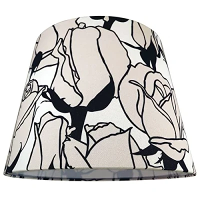 Image de ESSENCE Lumières Design unique ROSE abat jour conique double fonction Pour lampe de table/suspension/sur pied, chevet, En tissu lin 35cm, E27