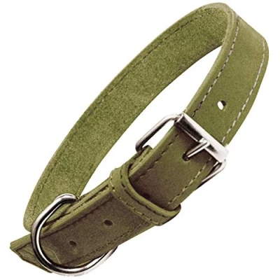 Image de Collier GLORIA Nubuck Vert Ajustable Anneau en D