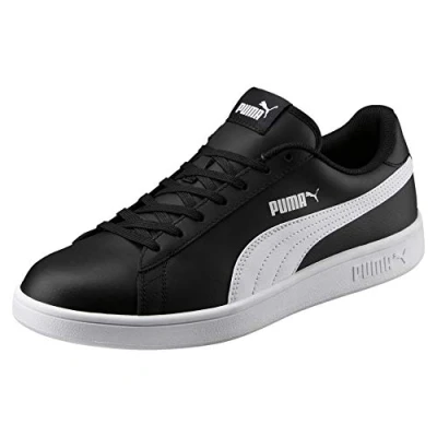 Image de PUMA Mixte Smash v2 L Sneakers, Black White, 42.5 EU