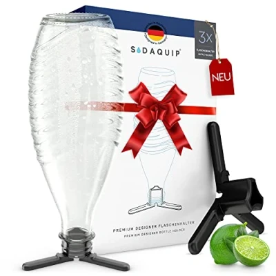 Image de Sodaquip Porte Bouteille pour Bouteilles en Verre Cristal Sodastream 3 x Peu encombrant Égouttoir