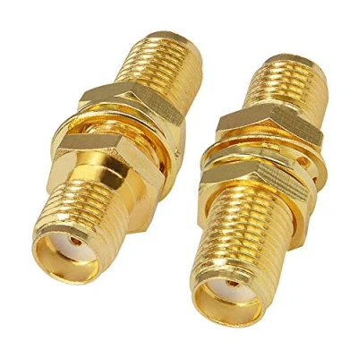 Image de BOOBRIE Connecteur Femelle SMA Adaptateur Coaxial vers à d&#039;Antenne WIFI pour Antenne GPS / Périphériques LAN sans Fil,etc Lot de 2
