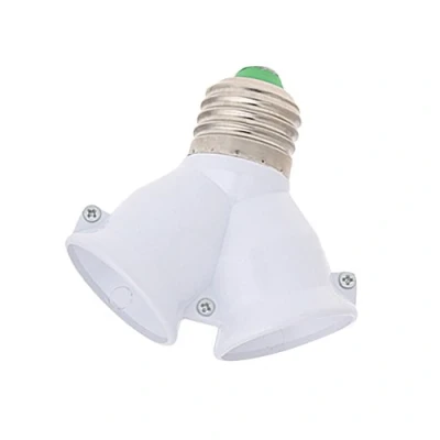 Image de ZIRAN E27 à Double Base Socket Extender Adaptateur Convertisseur LED Lampe Ampoule Support De Blanc