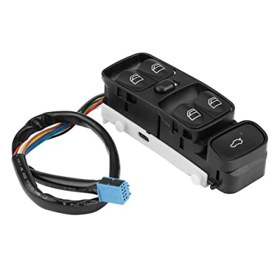 Image de Bouton Leve Vitre, KIMISS Interrupteur Lève Vitre de Voiture,Interrupteur fenêtre principal pour W209 CLK320 CLK500 2003 2009 A2098203410