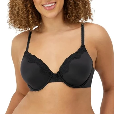 Image de Maidenform soutien gorge uni microfibre femme, Noir, FR:95E (Taille fabricant: 36DD)