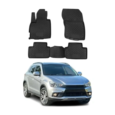 Image de OMAC Tapis de Sol Compatible avec Mitsubishi ASX 2010 2024 en Caoutchouc Noir