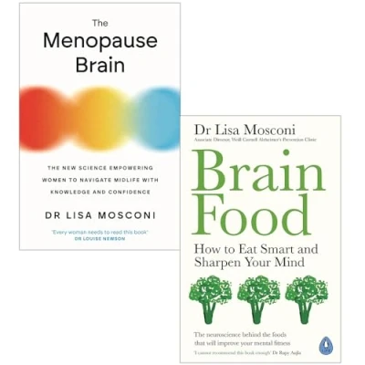 Image de The Menopause Brain &amp; Food How to Eat Smart and Sharpen Your Mind By Dr Lisa Mosconi 2 Books Collection Set