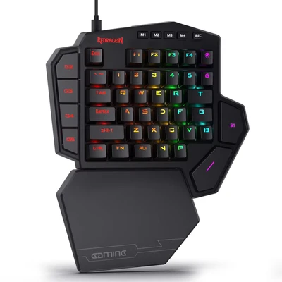 Image de Redragon K585 DITI clavier de jeu mécanique rvb à une main, repose poignet 42 touches type c