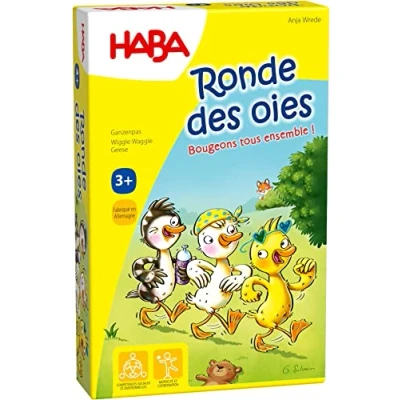Image de HABA Renard Ronde des oies société Enfant Un Jeu de Mouvement et d&#039;animation Petit Format 3 Ans plus 306980, Coloré
