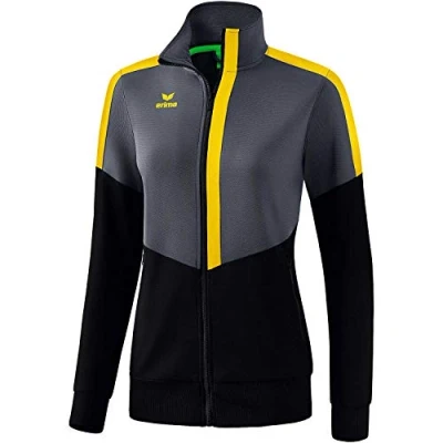 Image de Erima Squad Veste Worker Femme, Slate Grey/Noir/Jaune, FR : 44 (Taille Fabricant 42)