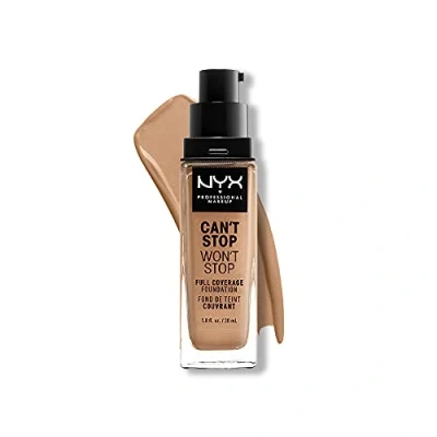 Image de Nyx Professional Makeup CAN ́T STOP WON 24H Foundation Fond de teint, Femme, Taille: 30 ml, Neutral buff