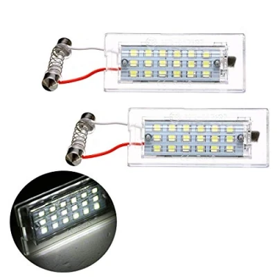 Image de VIGORFLYRUN PARTS LTD 2Pcs LED Lumière de Plaque d&#039;immatriculation, Canbus sans Erreur Blanc 6000K 18SMD pour E53 X5 1999 2006 / E83 X3 03 10