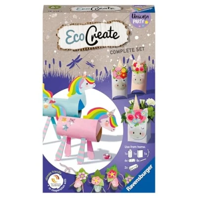Image de Ravensburger EcoCreate Eco responsable Recyclage Jouets Fabrication objets Fête d&#039;anniversaire Loisir créatif Cadeau Activité créative Dès 6 ans 18438 Version française