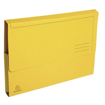Image de Exacompta Réf. 47679E Paquet de 50 chemises Poche avec soufflet 32 mm Forever® 290 g/m² 100% recyclées et certifiées Ange Bleu dimensions 24 x cm pour format A4 couleur jaune