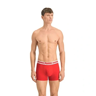 Image de PUMA PLACED LOGO BOXER 2P Color: red / black Talla: XL