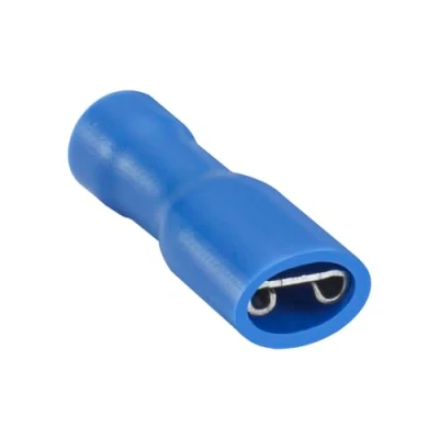 Image de Heschen lot de 100 bornes câble femelles à déconnexion rapide en vinyle entièrement isolé, FDFD2 187, 4,8 x 0,5 mm, pour 1,5 2,5 mm² (16 14 AWG), bleu,