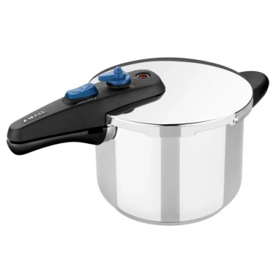 Image de Monix Veloce Autocuisseur Rapide 4 Litres, Acier Inox 18/10, Compatibles Toutes Sources de Chaleur Induction Incluse, Argent Métallique