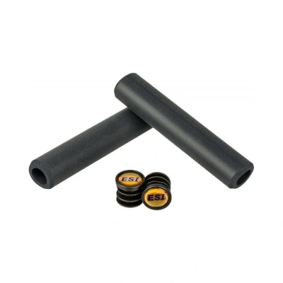 Image de ESI Grips Poignées Racer&#039;s Edge, Couleur : Noir Silicone pour Cintre VTT Jeunesse Unisexe