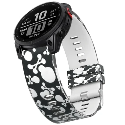 Image de TOPsic Bracelet Fenix 5/Fenix 5 Plus, de Montre 22mm Bande Remplacement en Silicone pour 5/5 Plus/Fenix 6/6 Pro/Fenix 7/Fenix 7 Solar/Approach S60/Quatix 5/Forerunner 935/945/Instinct