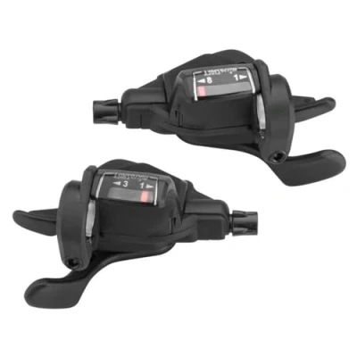 Image de Microshift Mezzo Jeu de levier vitesses 8 Triple indicateur optique Compatible Shimano
