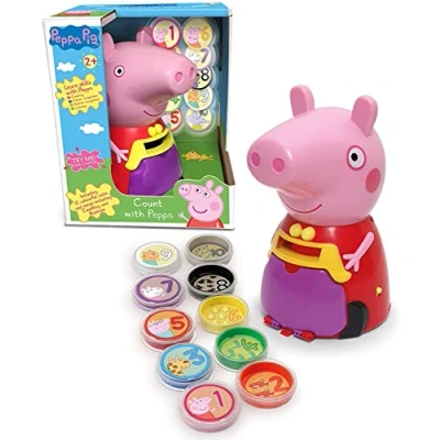 Image de Peppa Pig PP11 Jouet pour Enfants Apprentissage interactif et développement de l&#039;enfant, Reconnaissance des Couleurs Chiffres, comptage écoute Comprend 10 pièces Amusantes, 3 Ans